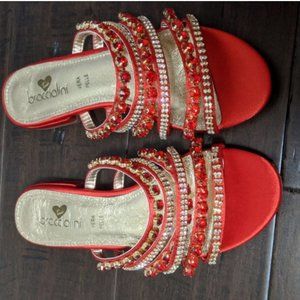 NWT italian Braccialini satin flats sz 6